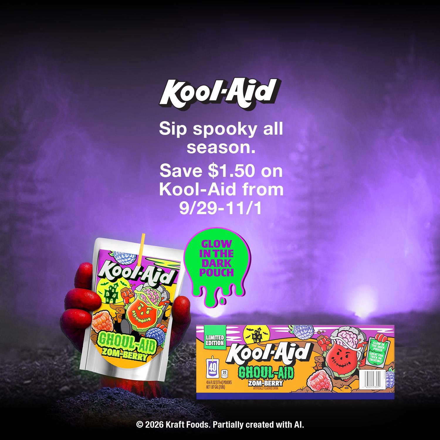 Save $1.50 on Kool-Aid from 9/29-11/1