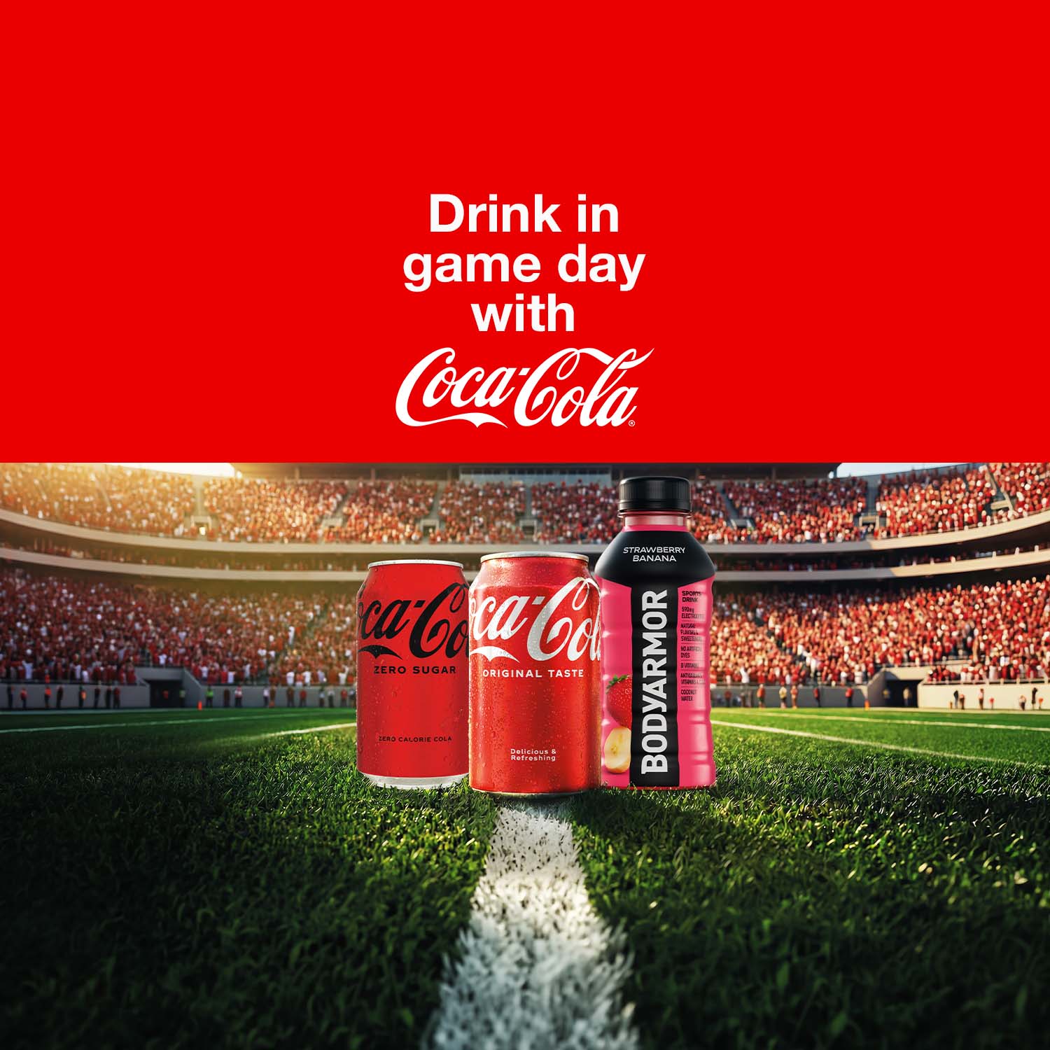 Drink in game day with Coca-Cola
