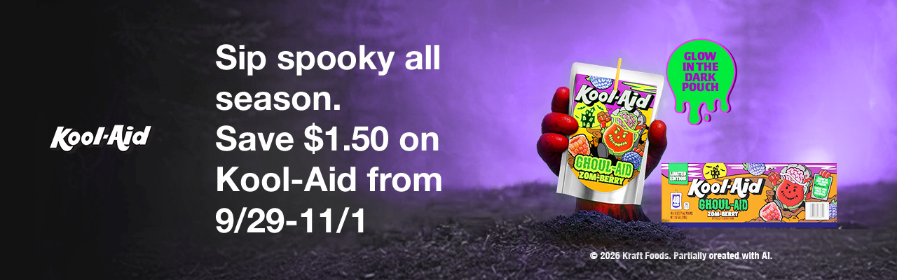 Save $1.50 on Kool-Aid from 9/29-11/1