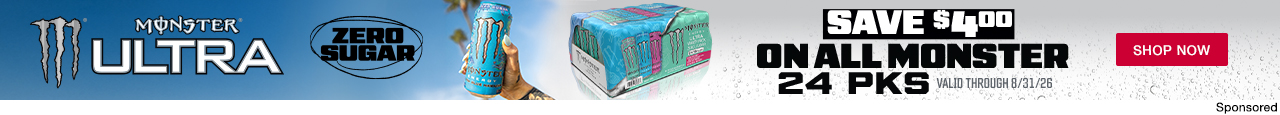Monster Ultra. Zero Sugar. Save $4.00 on all Monster 24PKS. Shop now.