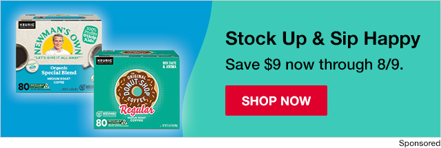 Newman's Donut Shop. Stock up and sip happy. Save $9 now through 8/9. Shop now.
