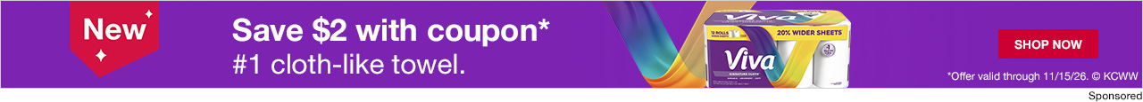 Viva. Save $2 with coupon*