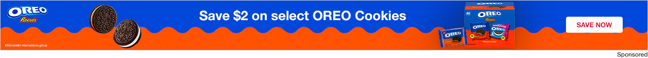 Save $2 on select OREO Cookies