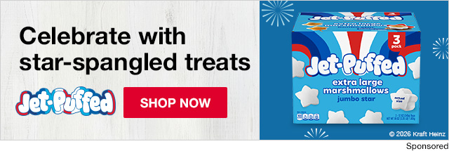 Jet-Puffed. Celebrate with star-spangled treats