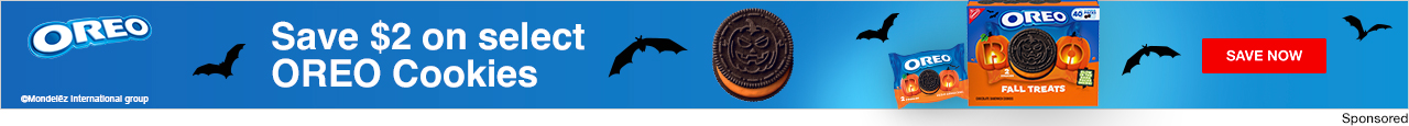 Save $2 on select OREO Cookies