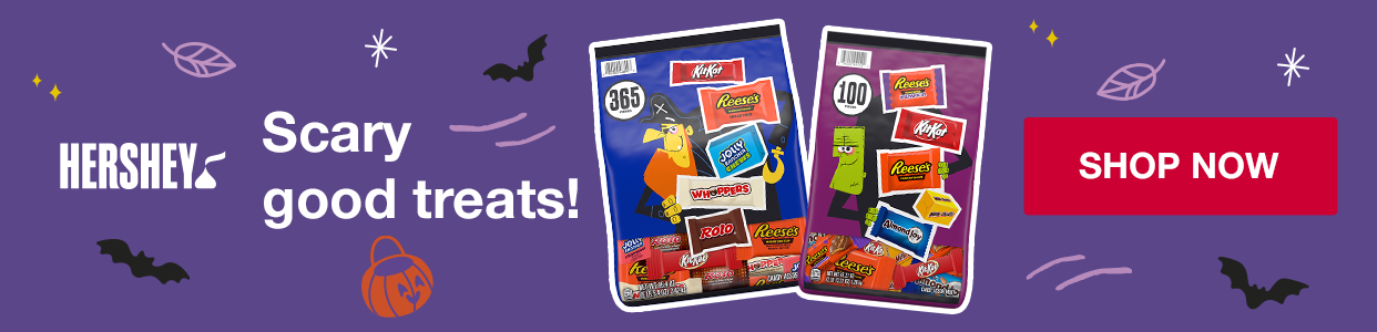 Hershey. Scary good treats! Shop now.