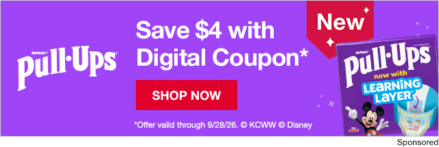 Pull-ups. Save $4 with Digital Coupon*