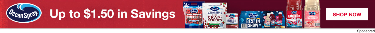 Ocean Spray. Up to 1.50 in Savings. Shop Now.