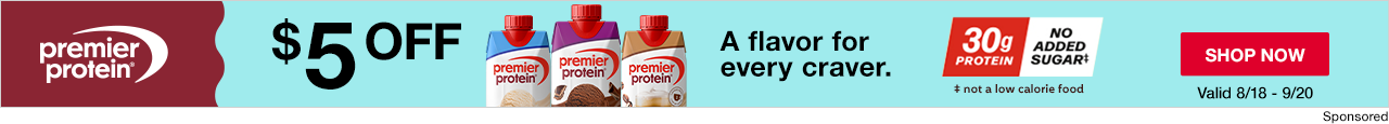 Premier Protein. $5 off. A flavor for every craver. Shop now.