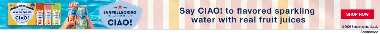 San Pellegrino. Say CIAO! to flavored sparking water with real fruit juices