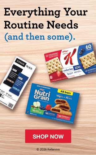 Kellanova bars. Everything Your Routine Needs (and then some).