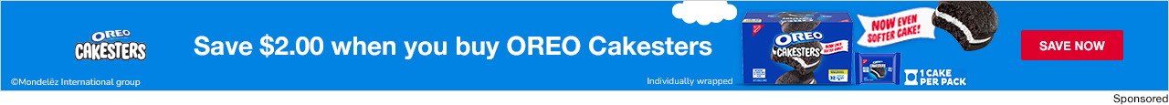 Save $2.00 when you buy OREO Cakesters
