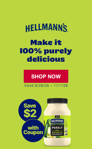 Hellmanns. Make it 100% purely delicious. Save $2 with Coupon. Shop Now.