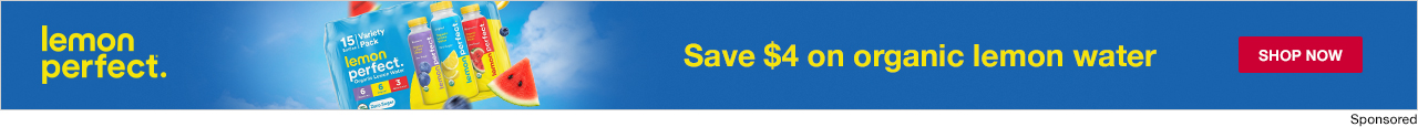 lemon perfect. Save $4 on organic lemon water, SHOP NOW