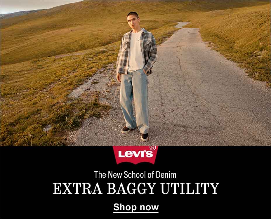 LEVI'S. THE NEW SCHOOL OF DENIM. EXTRA BAGGY UTILITY. SHOP NOW.