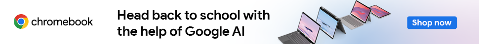 Advertisement. Chromebook. Head back to school with the help of Google AI. Shop now.