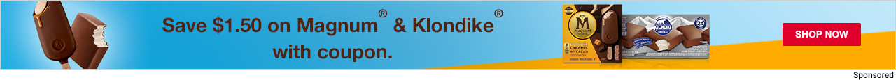 Save $1.50 on Magnum® & Klondike with coupon. SHOP NOW, Sponsored