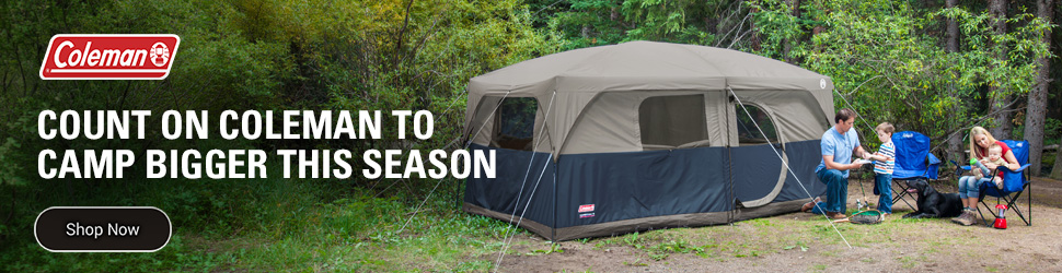 Advertisement. count on coleman to camp bigger this season. shop now. 