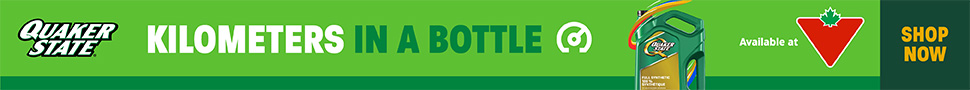 Advertisement. Quaker State. Kilometers in a bottle motor oil. Full synthetic. Available at Canadian Tire. Shop Now.