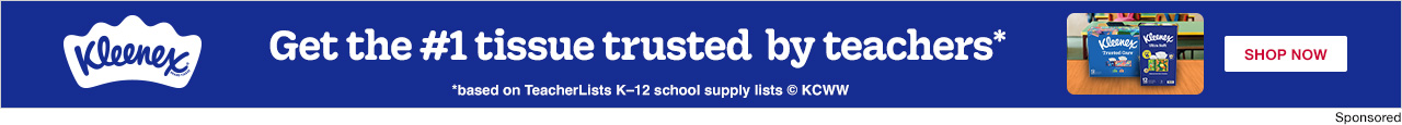 Kleenex. Get the #1 tissue trusted by teachers*