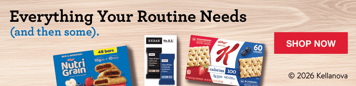 Kellanova bars. Everything Your Routine Needs (and then some).