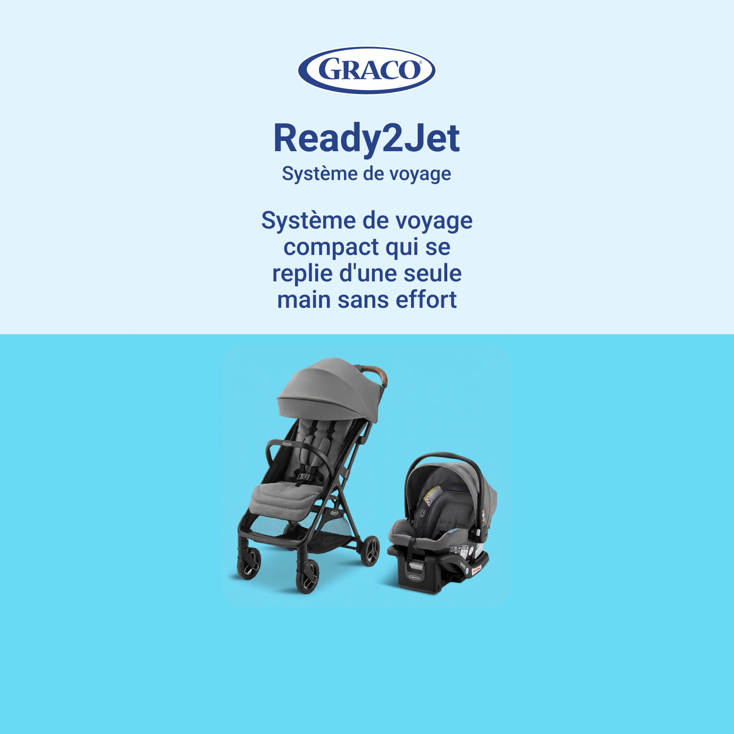 GRACO Ready2Jet Système de voyage Système de voyage compact qui se replie d’une seule main sans effort. Magasinez.