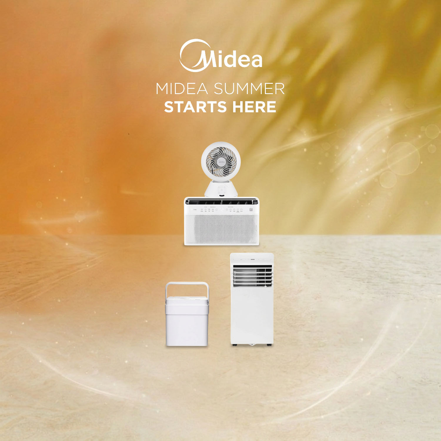 MIDEA SUMMER STARTS HERE Stay cool all season with powerful, energy-efficient Midea air conditioners. | Shop Now |
