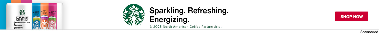 Starbucks. Sparkling. Refreshing. Energizing. 