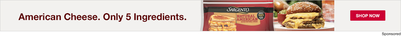 Sargento. American Cheese. Only 5 ingredients. Shop now. 