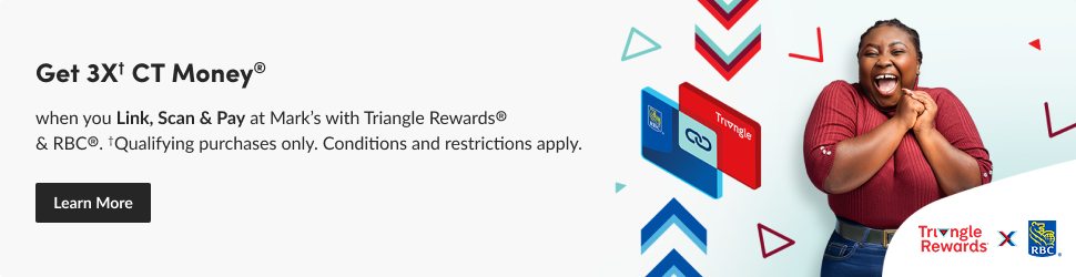 Advertisement. Ad. Get 3 times CT Money when you link, scan and pay at Mark’s with Triangle Reward & RBC. Click to Learn More.