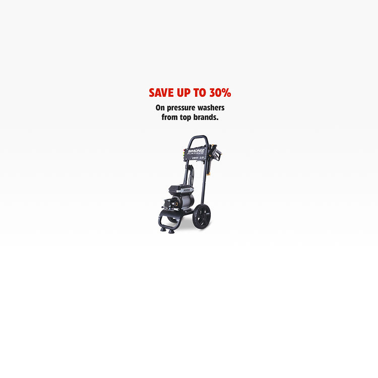 Advertisement. Pressure washer savings. Shop Now.