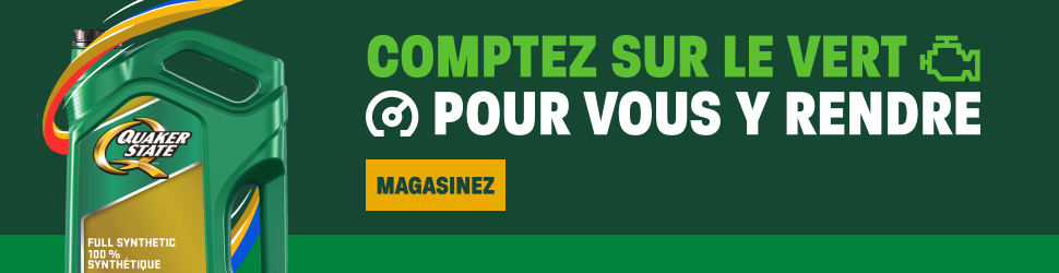 Advertisement. Quaker State. Comptez sur le vert pour vous y rendre. Offert chez Canadian Tire. Magasinez maintenant.