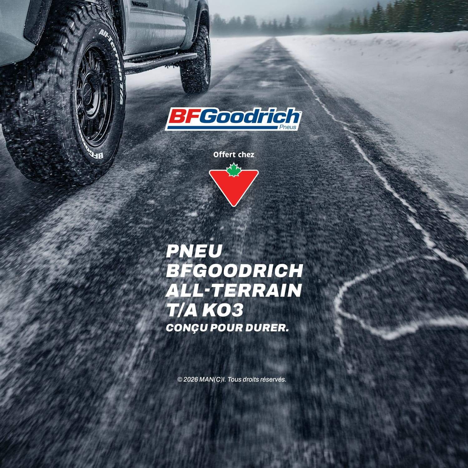 BFGoodrich Pneus. PNEU BFGOODRICH ALL-TERRAIN T/A KO3. CONÇU POUR DURER. MAGASINEZ MAINTENANT.