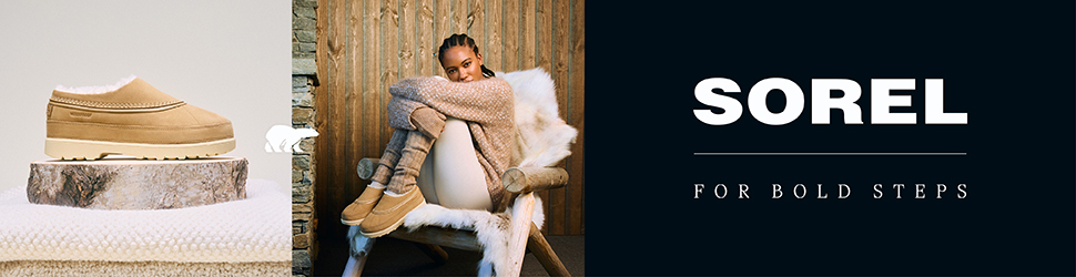 Advertisement. Sorel, For Bold Steps, Shop Now.