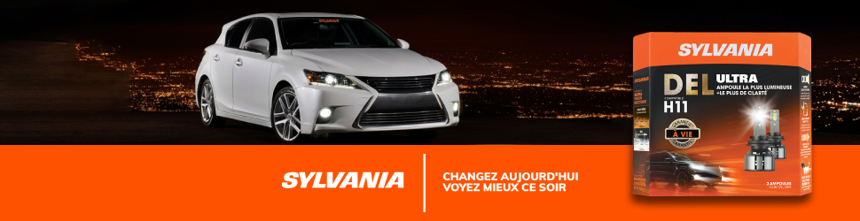 Advertisement. SYLVANIA. DEL ULTRA AMPOULE LA PLUS LUMINEUSE + LE PLUS DE CLARTÉ. CHANGEZ AUJOURD'HUI VOYEZ MIEUX CE SOIR.