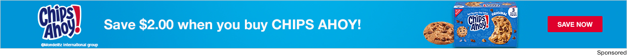 Save $2.00 when you buy CHIPS AHOY! Save now. 