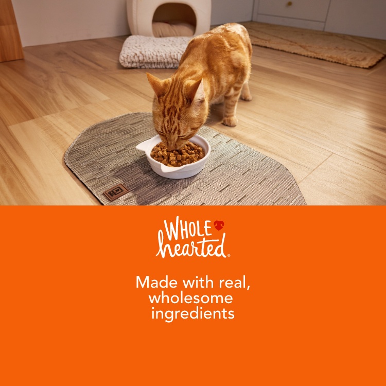 WholeHearted. A taste your cat will purr for. Quality you can brag about.