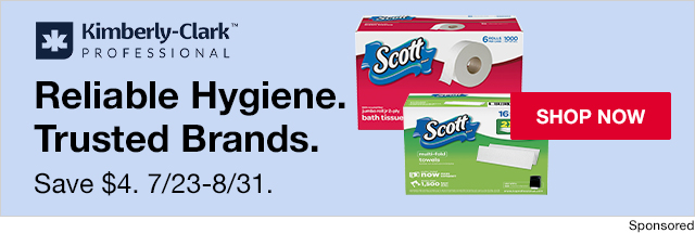 Kimberly-Clark Professional. Save $4. 7/23-8/31