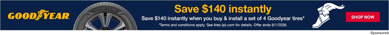 Goodyear. Save $140 instantly when you buy & install a set of 4 Goodyear tires. Shop now.