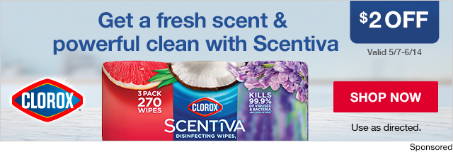 Get a fresh scent & powerful clean with Scentiva. $2 OFF. Valid 5/7-6/14. Shop Now. 