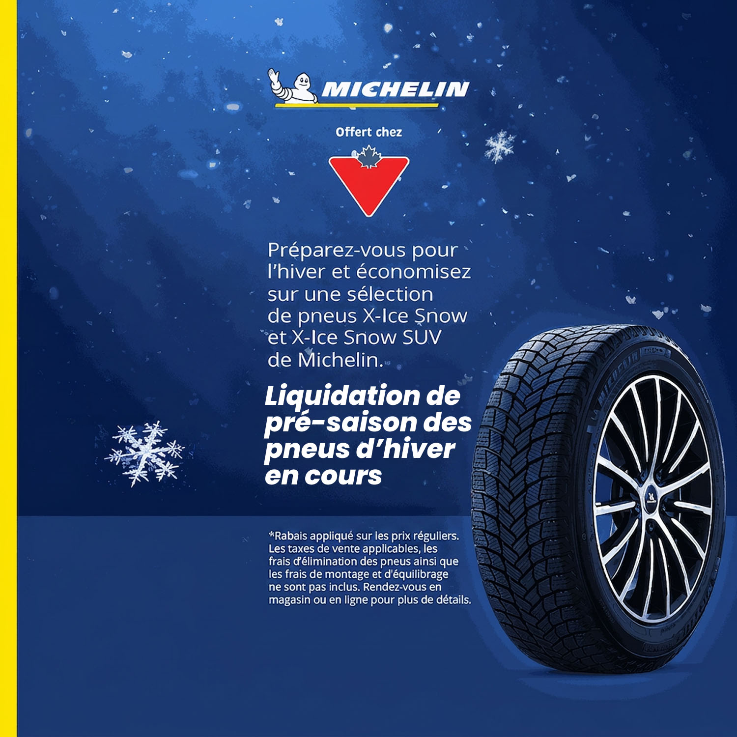 MICHELIN. économisez sur une sélection de pneus X-Ice Snow et X-Ice Snow SUV de Michelin. Liquidation de pré-saison.