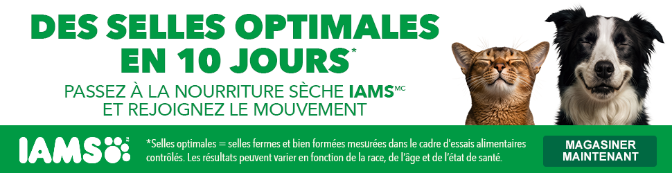 Advertisement. Passes À La Nourriture Sèche Iams et Rejignez Le Mouvement