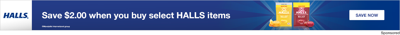 Save $2.00 when you buy select Halls items. Save now. 