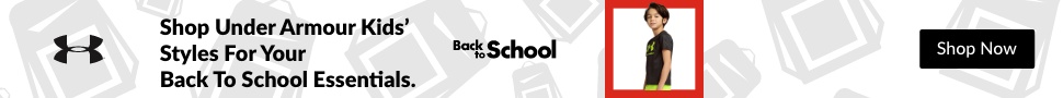 Advertisement. Under Armour, Back to School, Shop Under Armour Kids' Styles For Your Back To School Essentials.