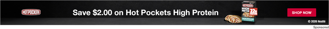 Save $2.00 on Hot Pockets High Protein