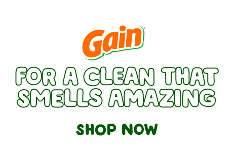 Gain, FOR A CLEAN THAT SMELLS AMAZING. Shop Now