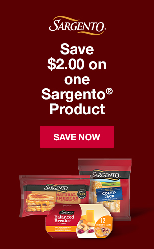Save $2 on one Sargento Product. Save Now.