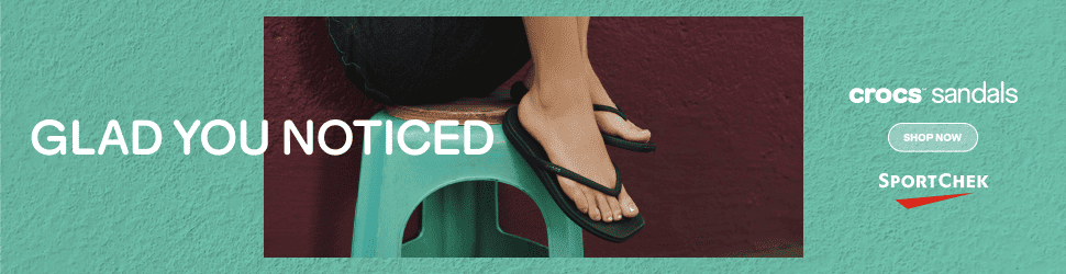 Advertisement. Crocs Sandals. Glad you noticed. Sport Chek. Shop Now.