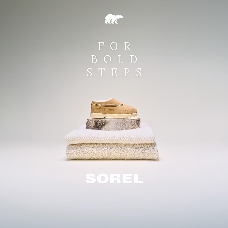 Sorel, For Bold Steps, Shop Now.