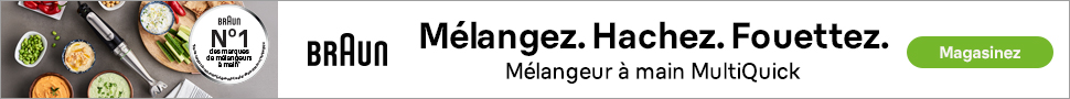 Advertisement. BRAUN Mélangez. Hachez. Fouettez.Mélangeur à main MultiQuick. Magasinez
